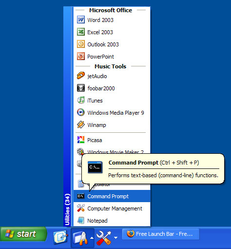 Screenshot of Free Launch Bar